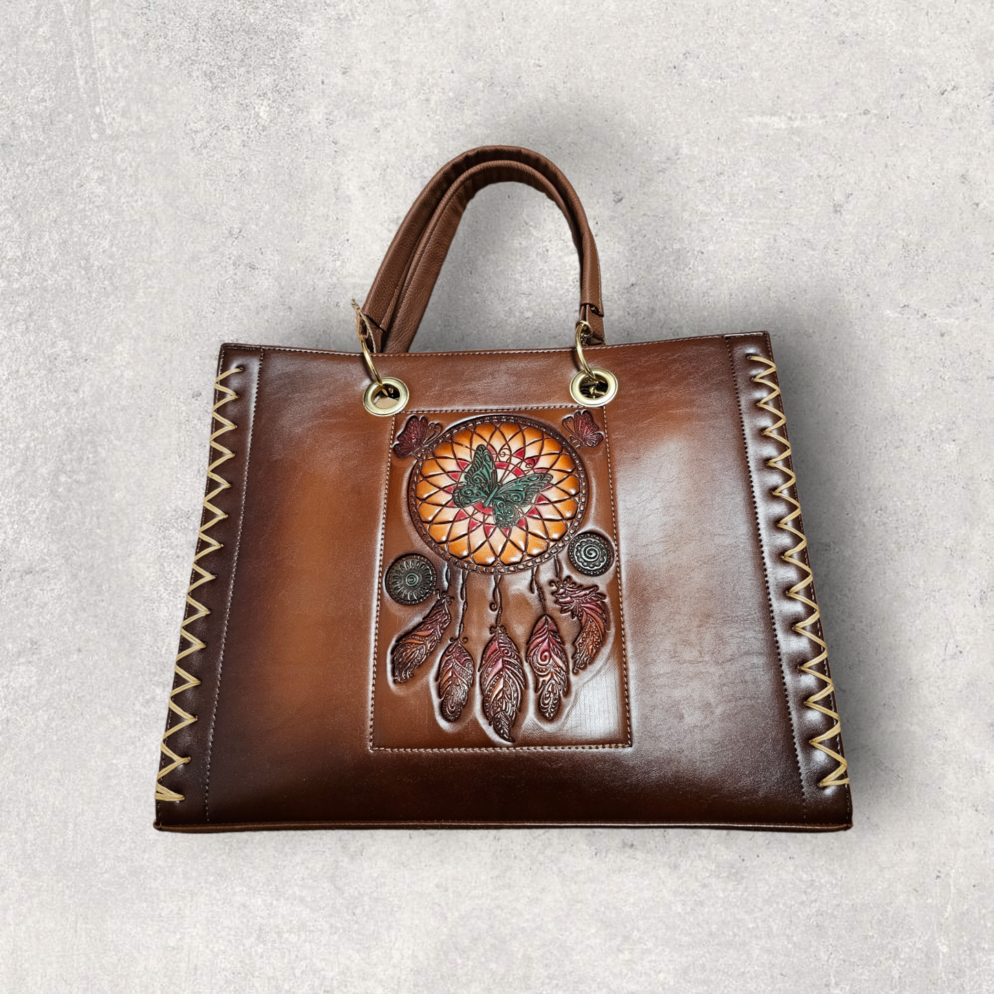 Large Artisan Leather Tote
