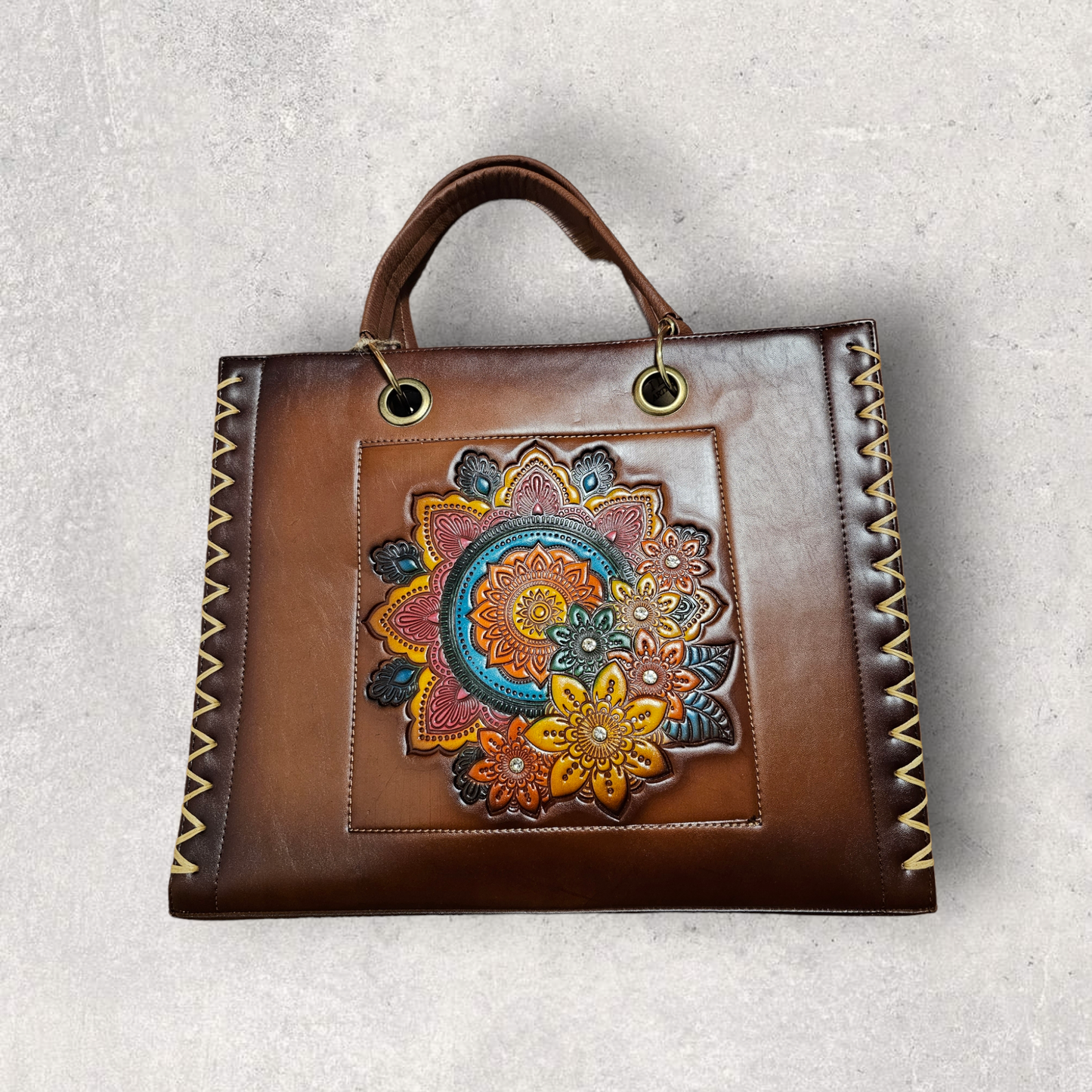 Large Artisan Leather Tote